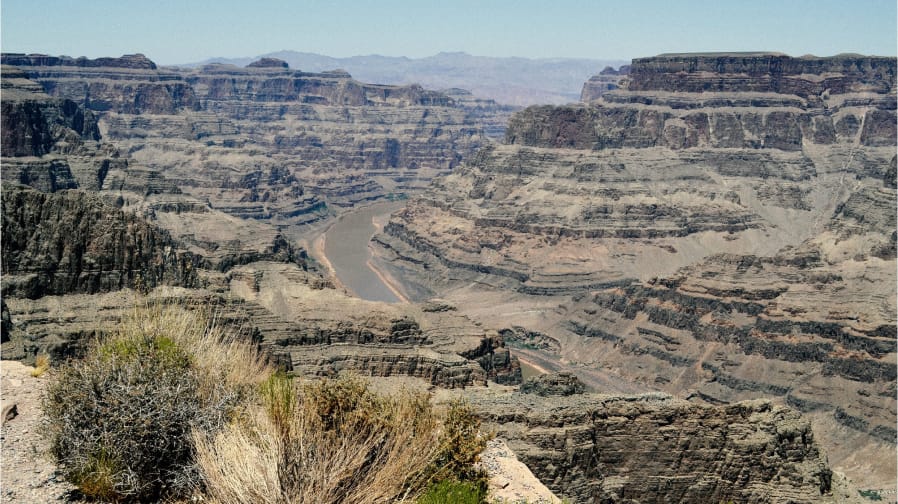 A sweeping landscape view of Hualapai land bordering the Colorado River. Big Ag Is Draining The Colorado River Dry