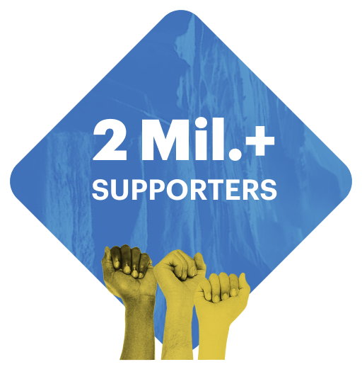 more than 2 million supporters