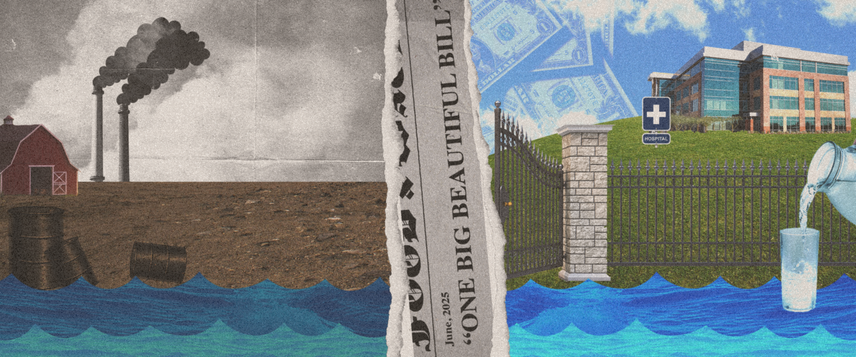 Trump's one big beautiful reconciliation bill banner.